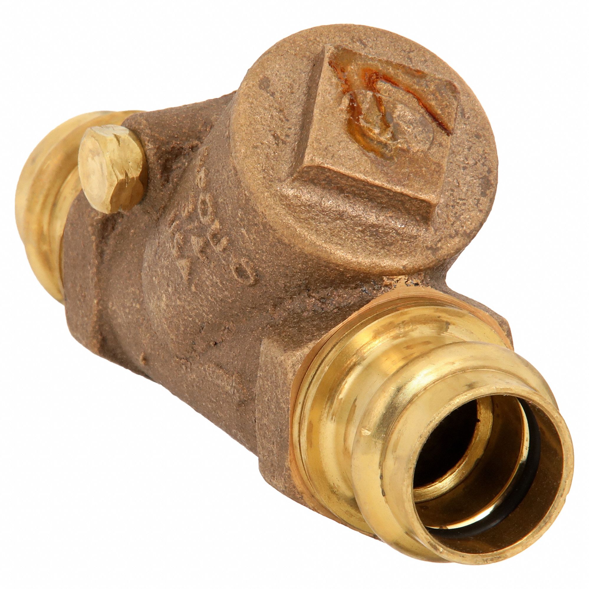 SWING CHECK VALVE, SWING, Y-STYLE VALVE BODY, ½ IN PIPE, PRESS X PRESS, BRONZE, FEMALE