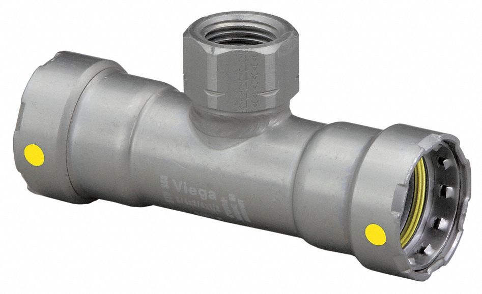 Viega Megapress Adapter Zinc Nickel Plated Carbon Steel Press Fit X Fnpt 1 In X 34 In Pipe 9096