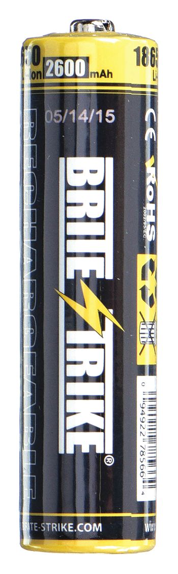 Rechargeable Battery: 18650 Battery Size, Lithium Ion, 3.7V DC