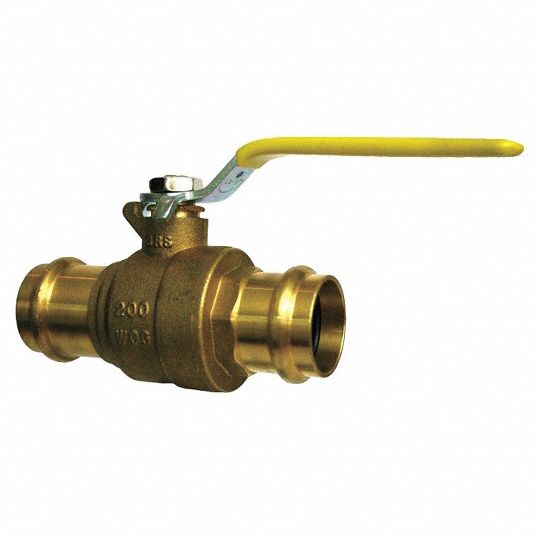 Ball Valve Brass Inline 2 Piece Pipe Size 1 In Tube Size 1 In Grainger 5593