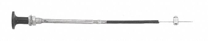 CHOKE CABLE, DUMP TRUCKS, BLACK, 5 IN, 10 FT, CABLE CORE - OIL TEMPERED STEEL, PKG 1