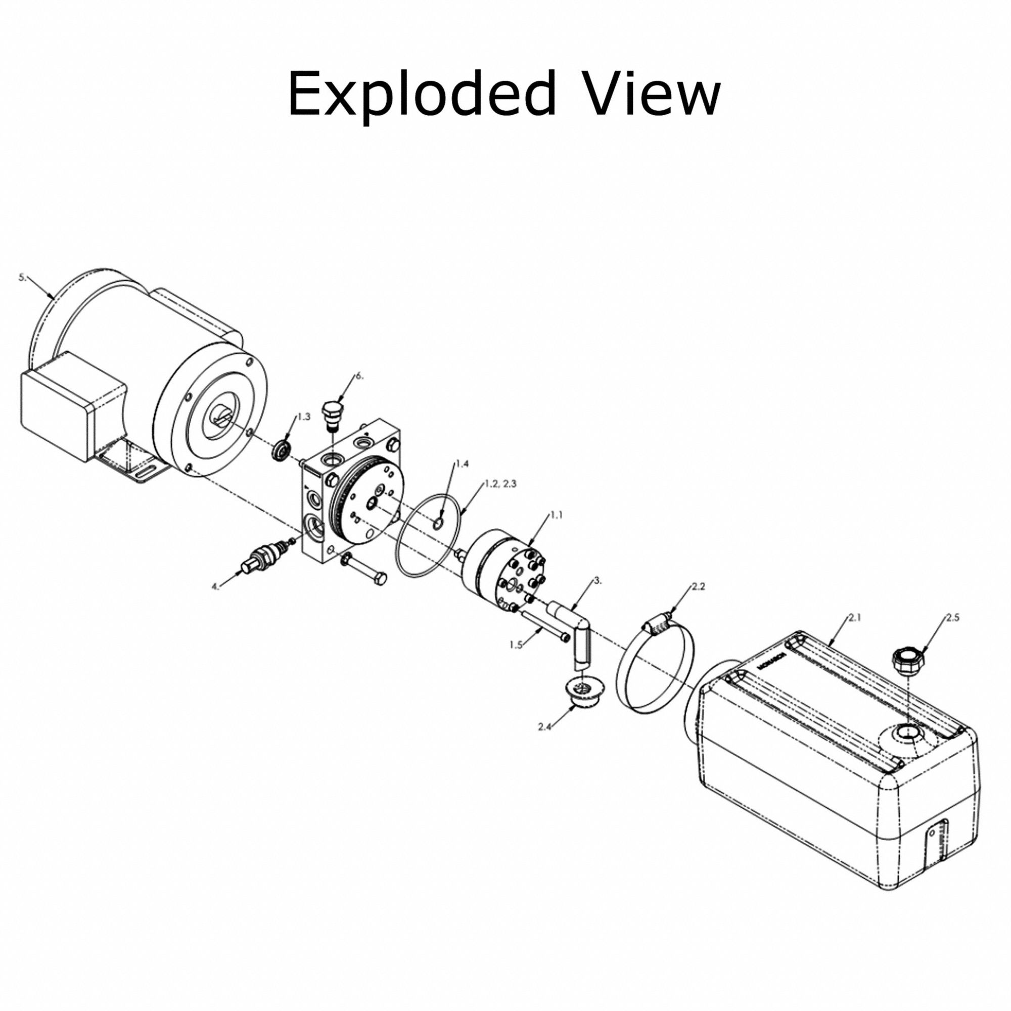 MONARCH Hydraulic Power Unit 1.9 gpm, 750 psi Max. Pressure, 1 hp, 1.6