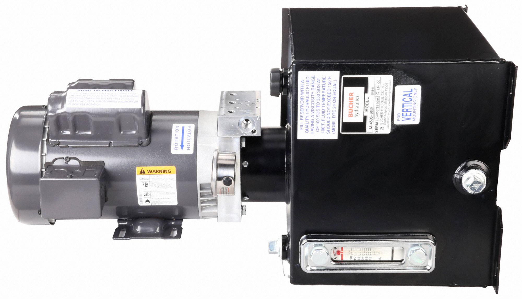 MONARCH Hydraulic Power Unit, 2 hp HP, 115/230V AC, Number of Phases 1, 3,000 psi Max. Pressure