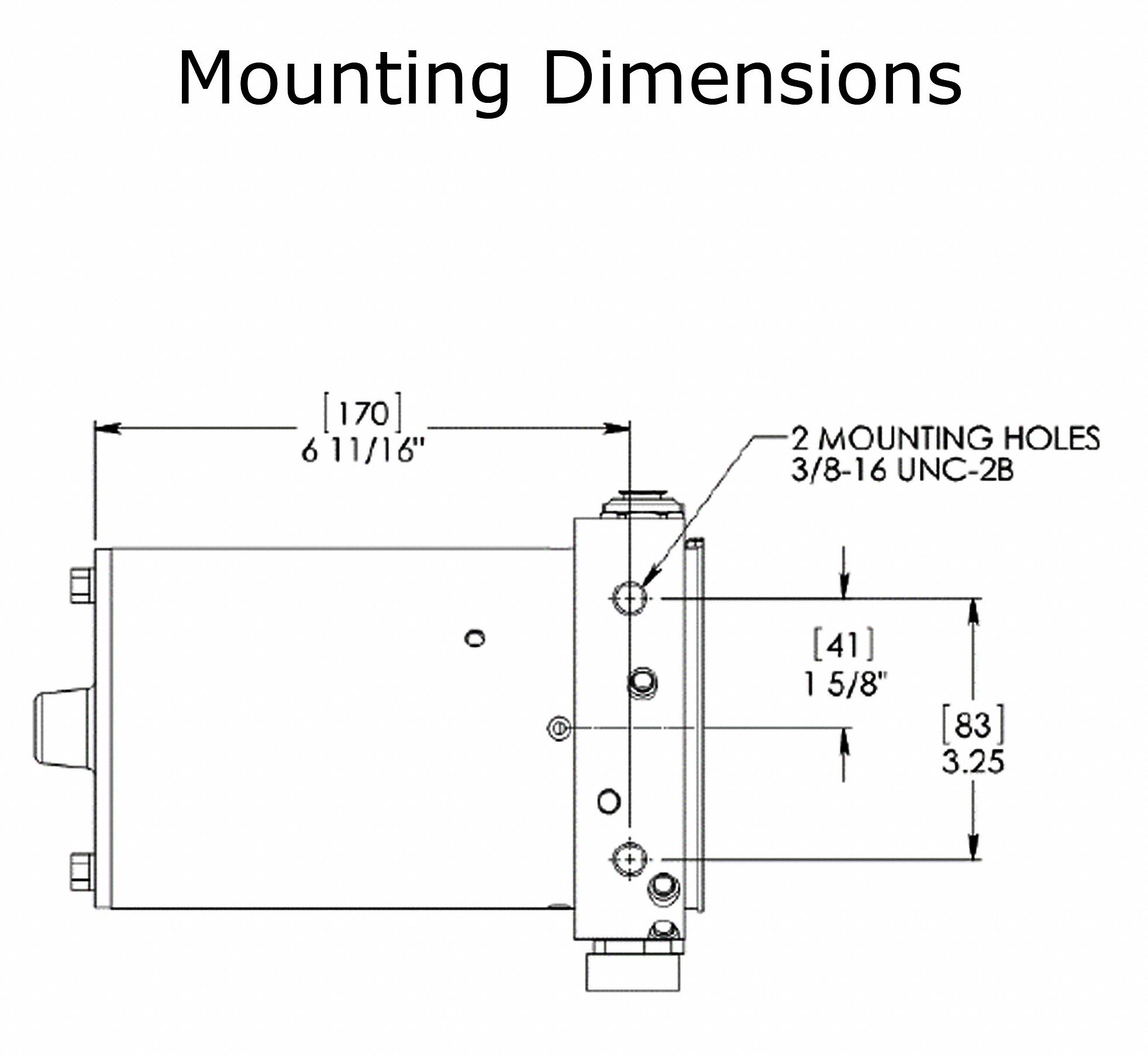 MONARCH Hydraulic Power Unit 2.5 gpm, 3,000 psi Max. Pressure, 1 gal