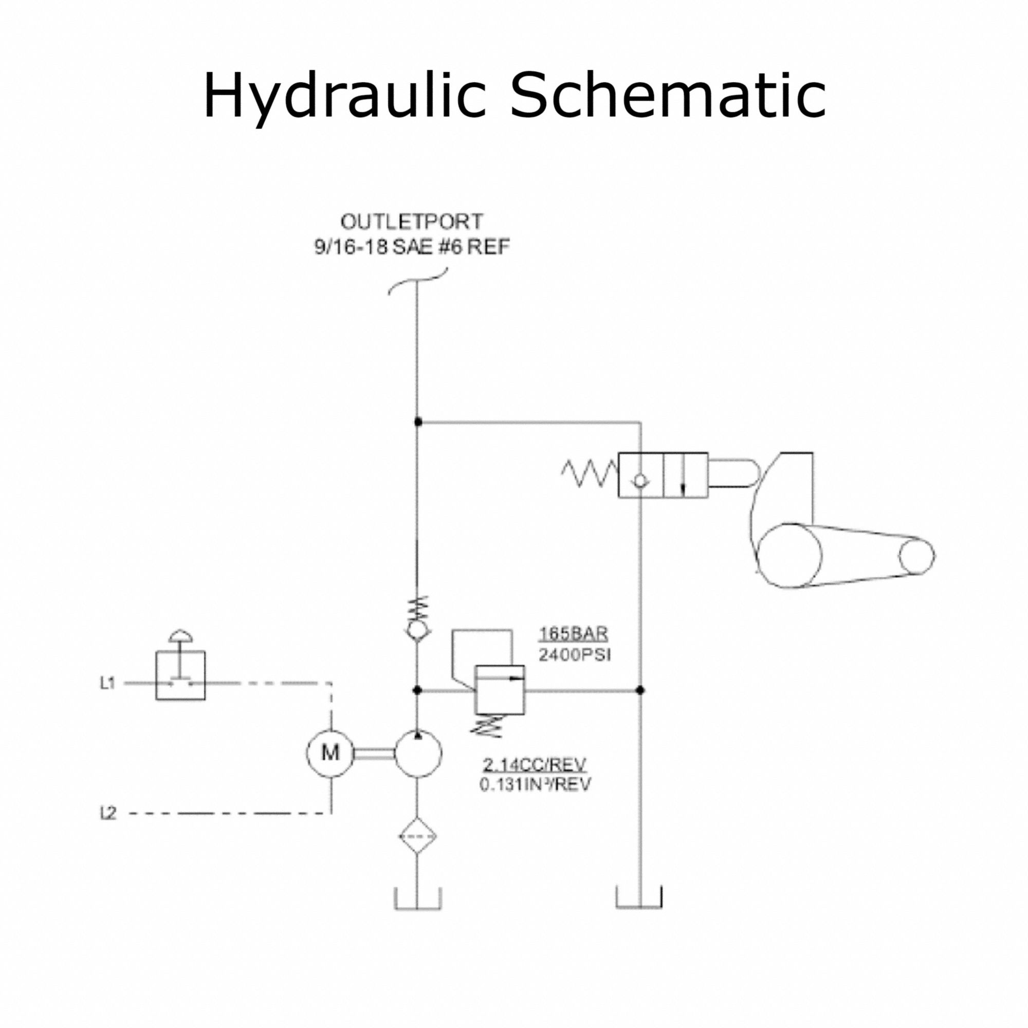 MONARCH Hydraulic Power Unit: 2 gpm, 2,400 psi Max. Pressure, 2 hp, 3.8 ...