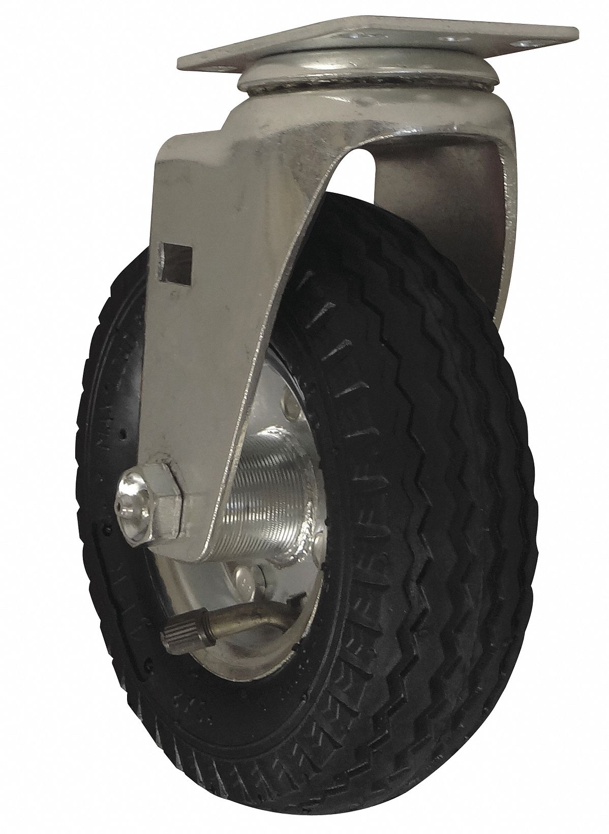 SNAPLOC Caster AllTerrain, Solid Rubber, 6 In., Swivel Fits SnapLoc