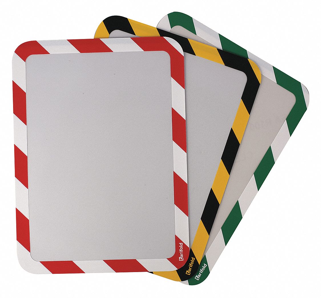 SIGN HOLDER,GREEN/WHITE,MAGNETIC,PK2