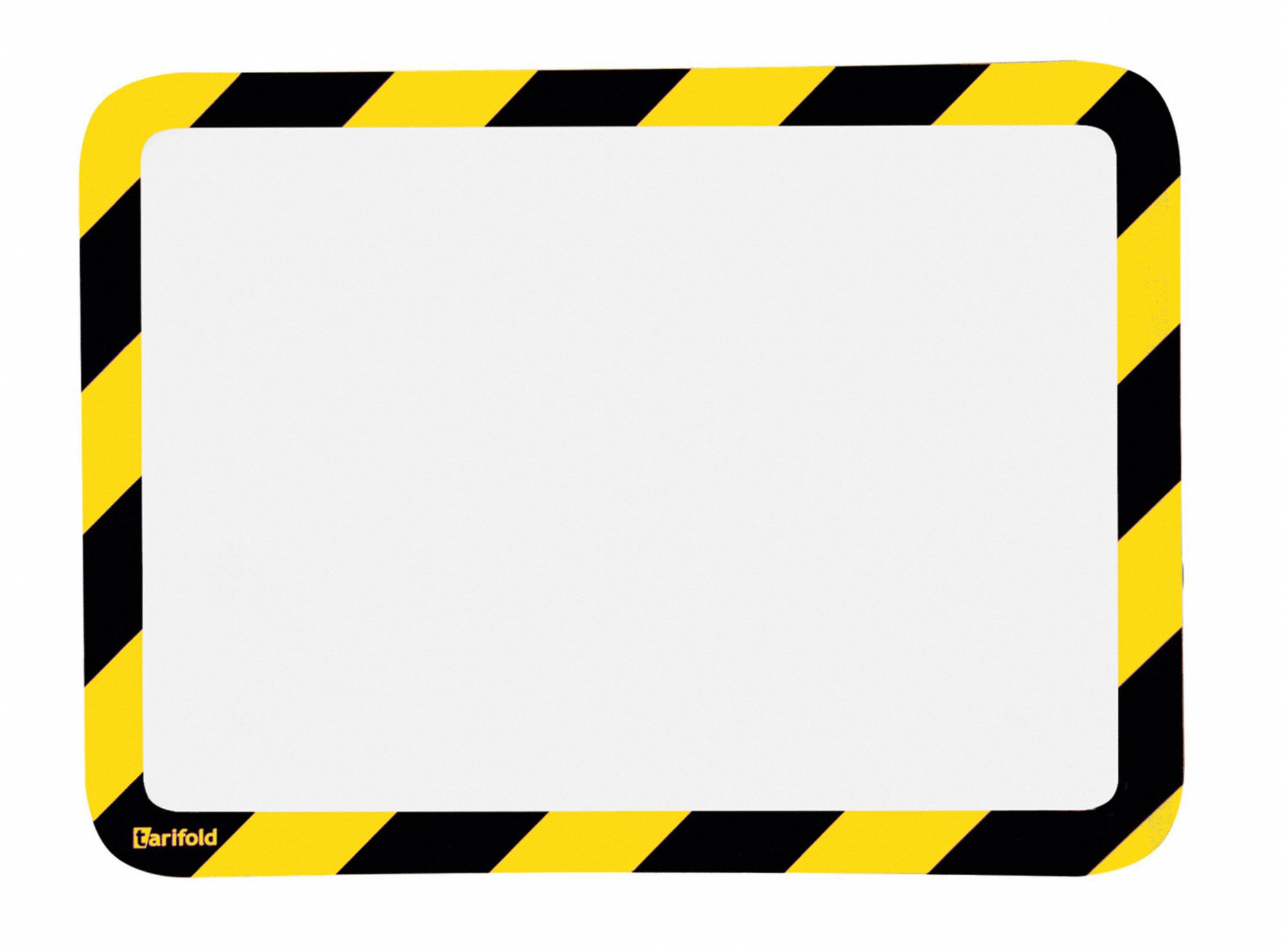 SIGN HOLDER, MAGNETIC BACKING, PLASTIC, YELLOW/BLACK, 11 IN COMPATIBLE SHEET H, 2 PK