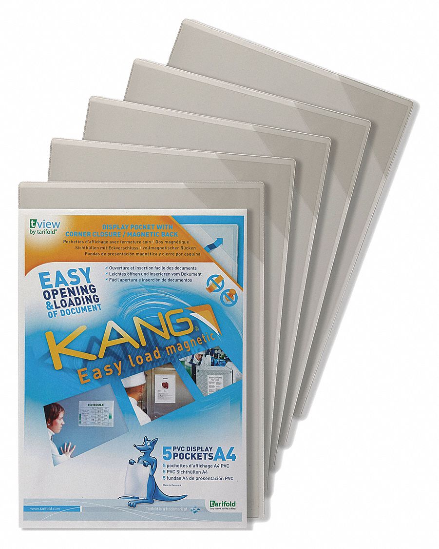 SIGN HOLDER,CLEAR,MAGNETIC,PK5