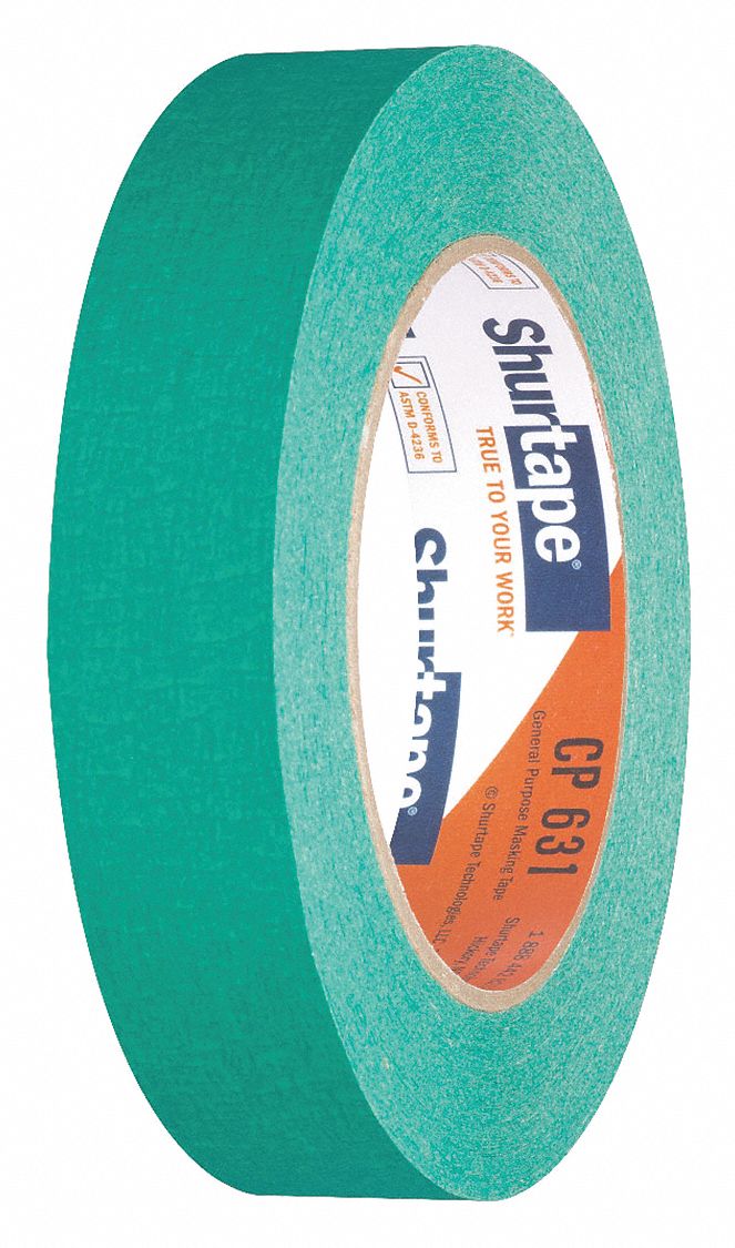 MASKING TAPE, 15/16 IN X 60 YARD, 4.9 MIL THICK, INDOOR, RUBBER ADHESIVE, 36 PK