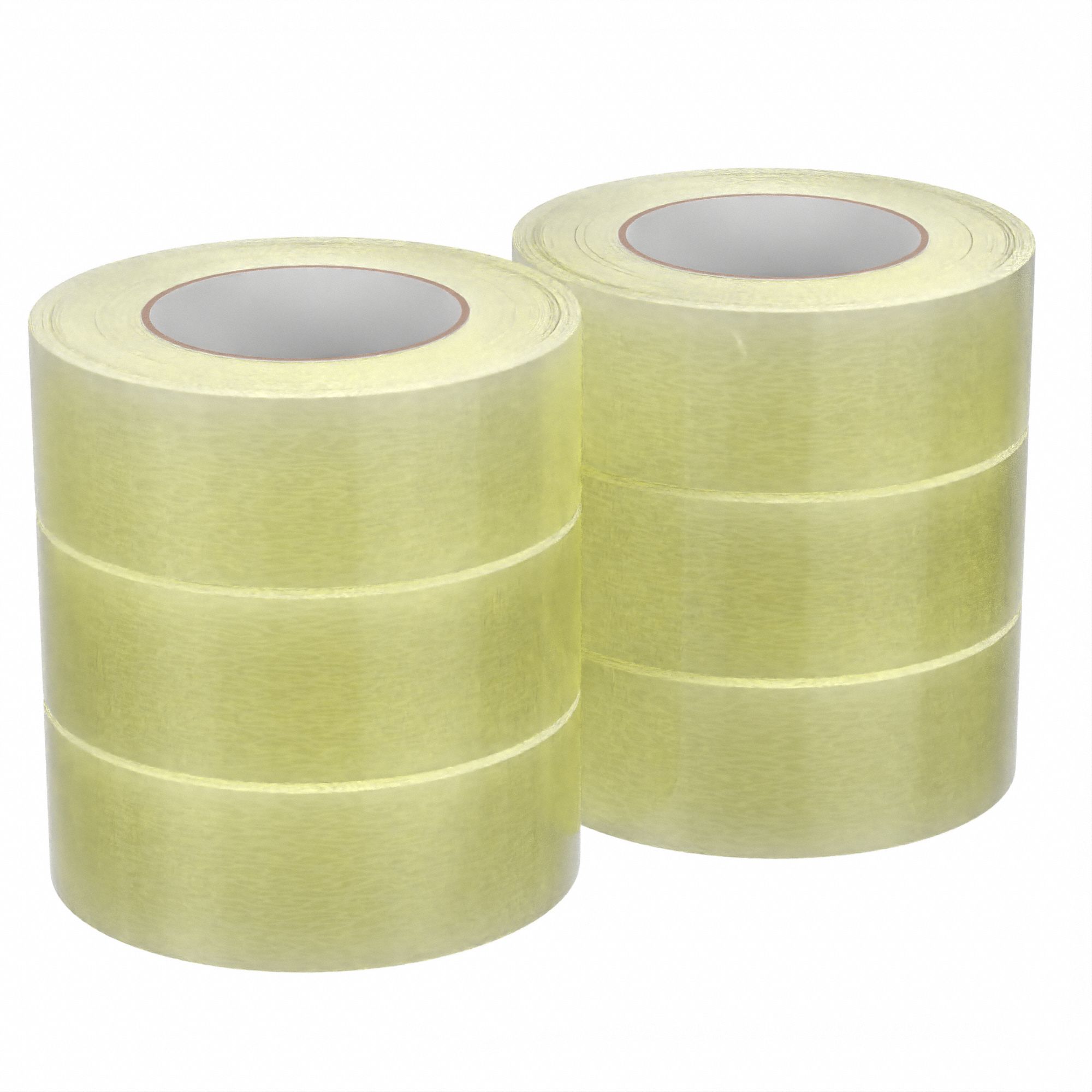 CARTON SEALING TAPE, 1.6 MIL THICK, 2 IN X 110 YD, 48 MM X 100 M, LIGHT DUTY, CLEAR, 6 PK