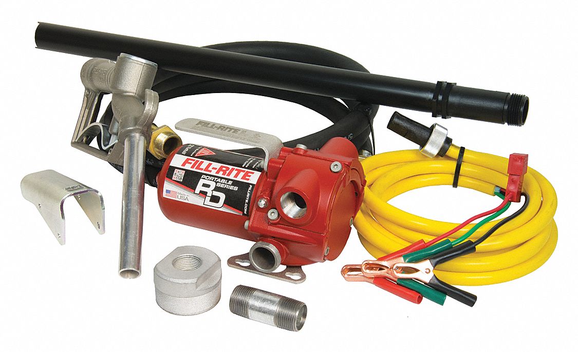 Fill-Rite RD812NH 8 GPM 12v DC Portable Fuel Transfer Pump With Nozzle and Hose for sale online 