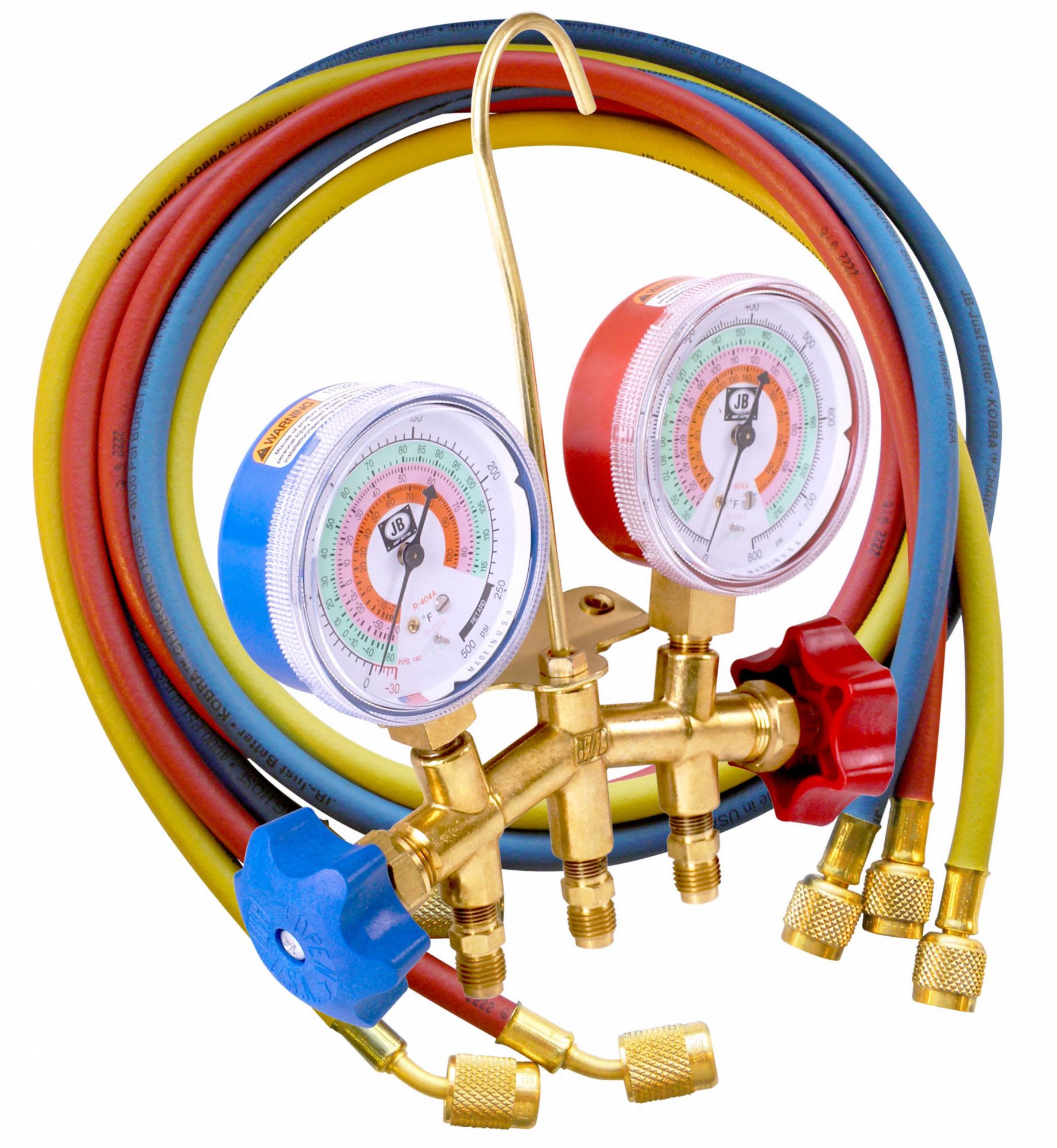 JB INDUSTRIES Manifold Gauge, Number of Valves 2, +/323 Gauge