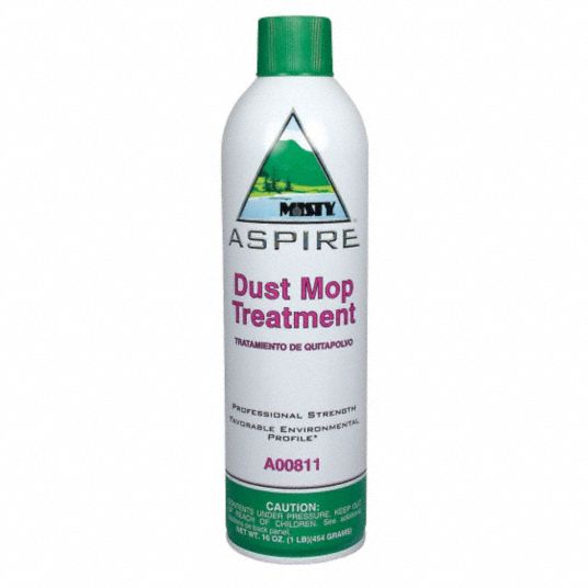 MISTY Dust Mop Treatment: Aerosol Spray Can, 16 oz Container Size, Liquid,  Lemon, 12 PK