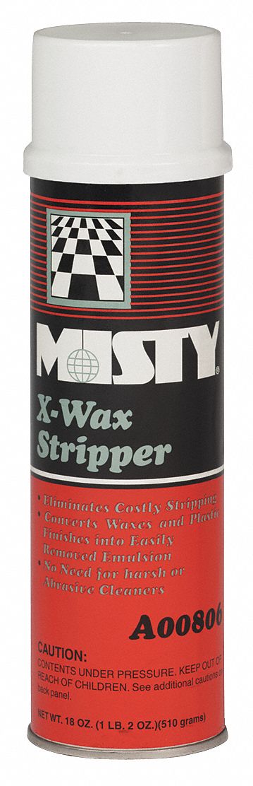 Wax Stripper: Aerosol Spray Can, 18 oz Container Size, Ready to Use, Foam, 12 PK