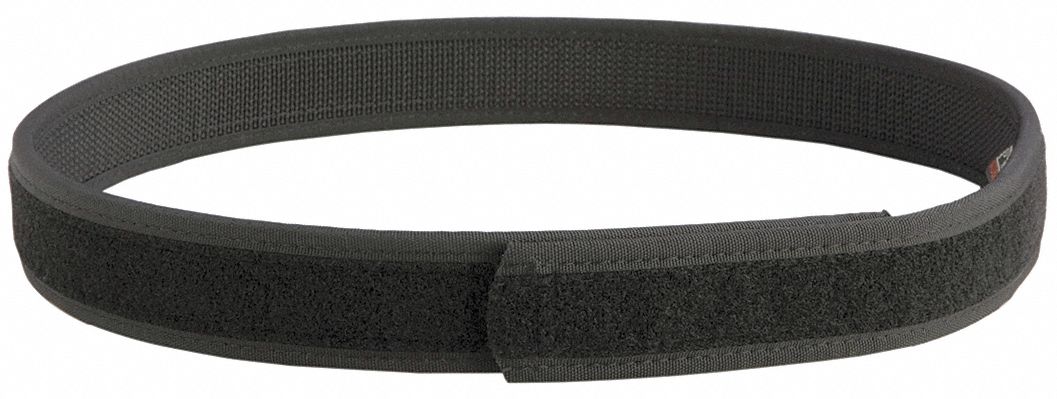 Duty Belt: S, 30 in Max. Compatible Waist Size, Nylon, 1 1/2 in Wd, Black