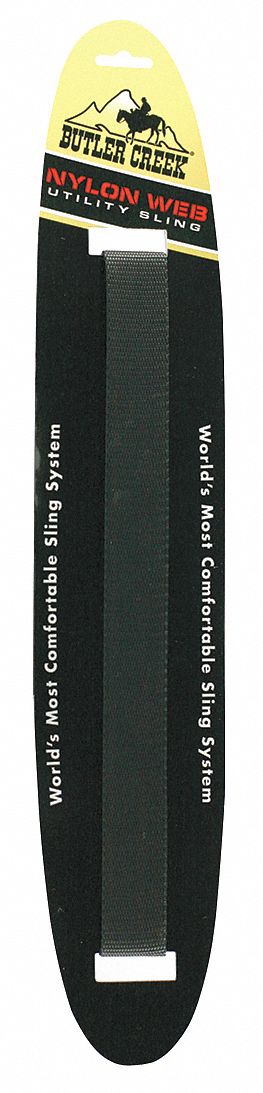 Utility Sling, 1-1/4 x 48 In, Black, Nylon