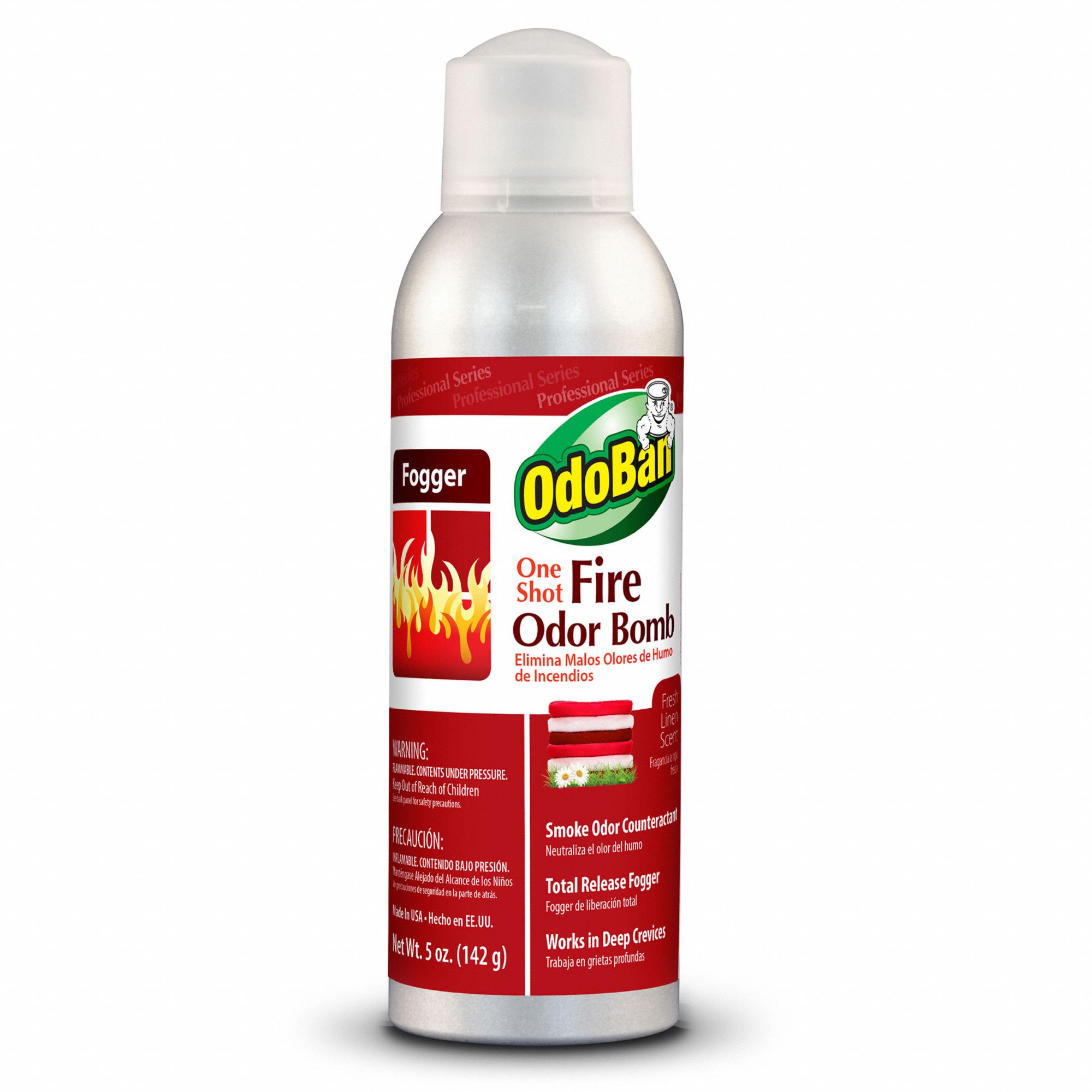 ODOBAN, Aerosol Spray Can, 5 oz Container Size, After Fire Odor