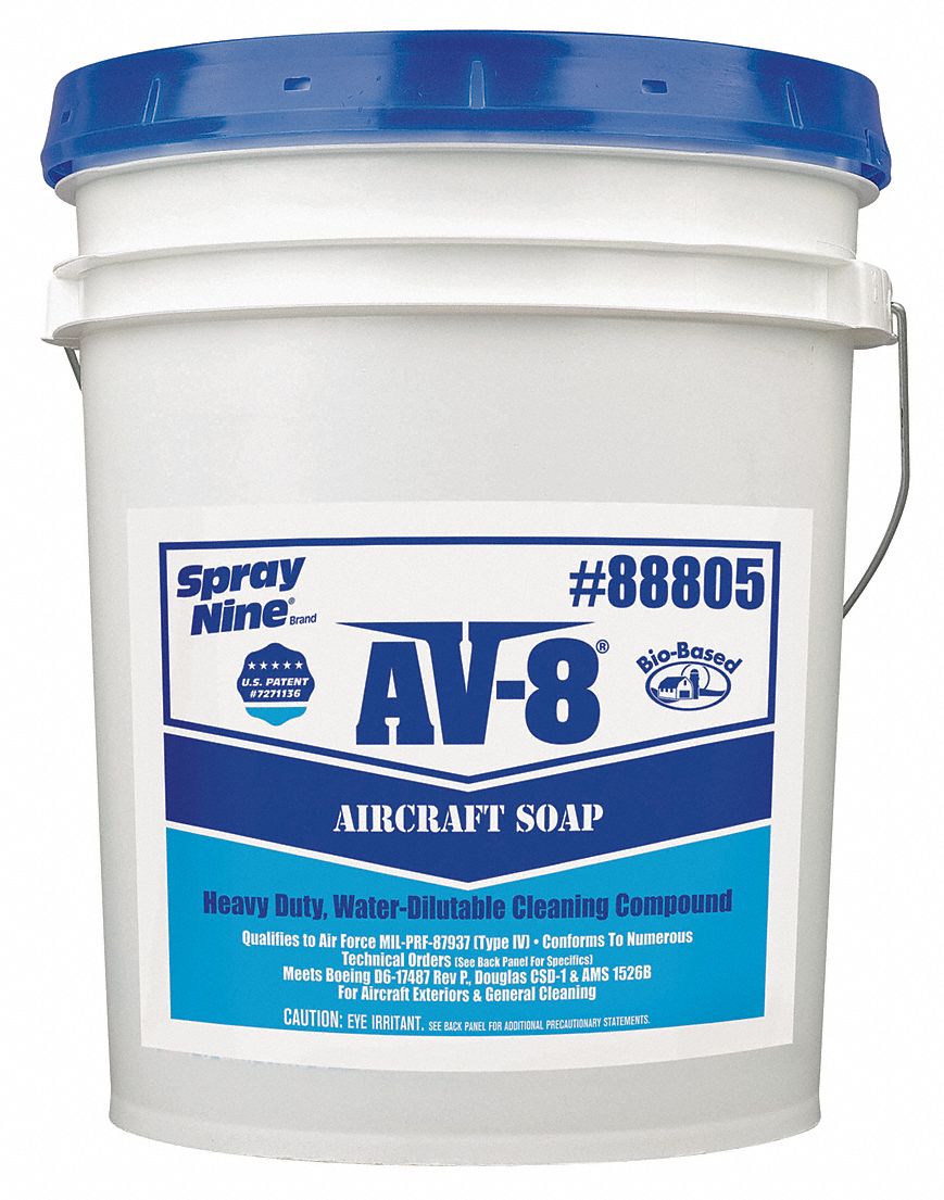 Aircraft Soap: Bucket, 5 gal Container Size, Concentrated, Mild
