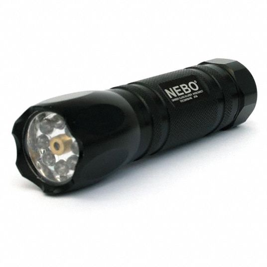 LED Mini Flashlight, Aluminum, Maximum Lumens Output: 75, Gray, 4.50 in ...