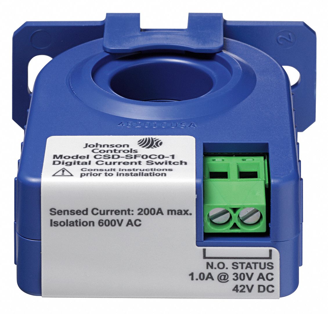 JOHNSON CONTROLS Current Sensing Relay, Self Powered Input or Control
