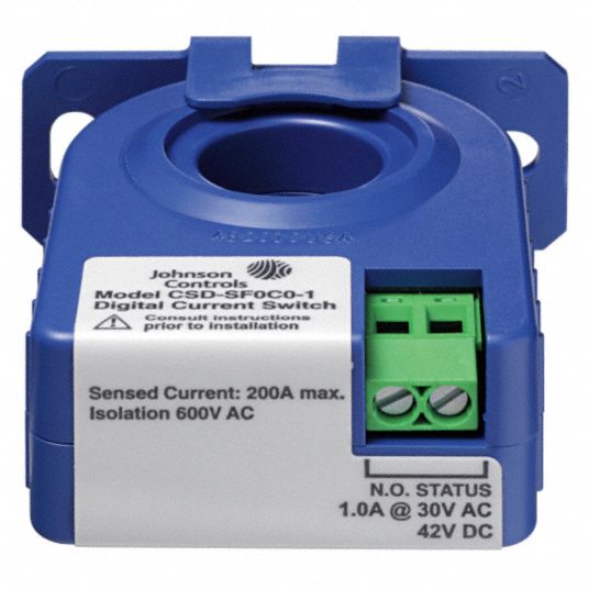 JOHNSON CONTROLS Current Sensing Relay, Self Powered Input or Control