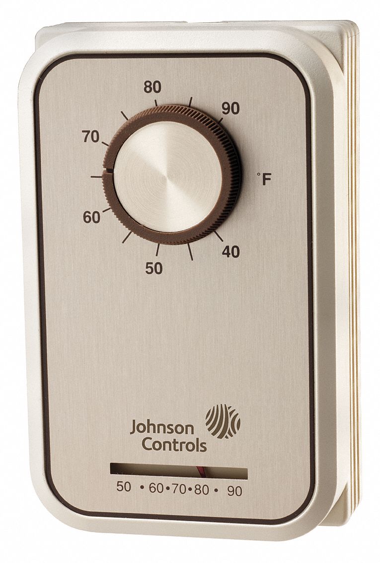 JOHNSON CONTROLS, Heat and Cool, Auto, Line Volt Mechanical Tstat -  36P597