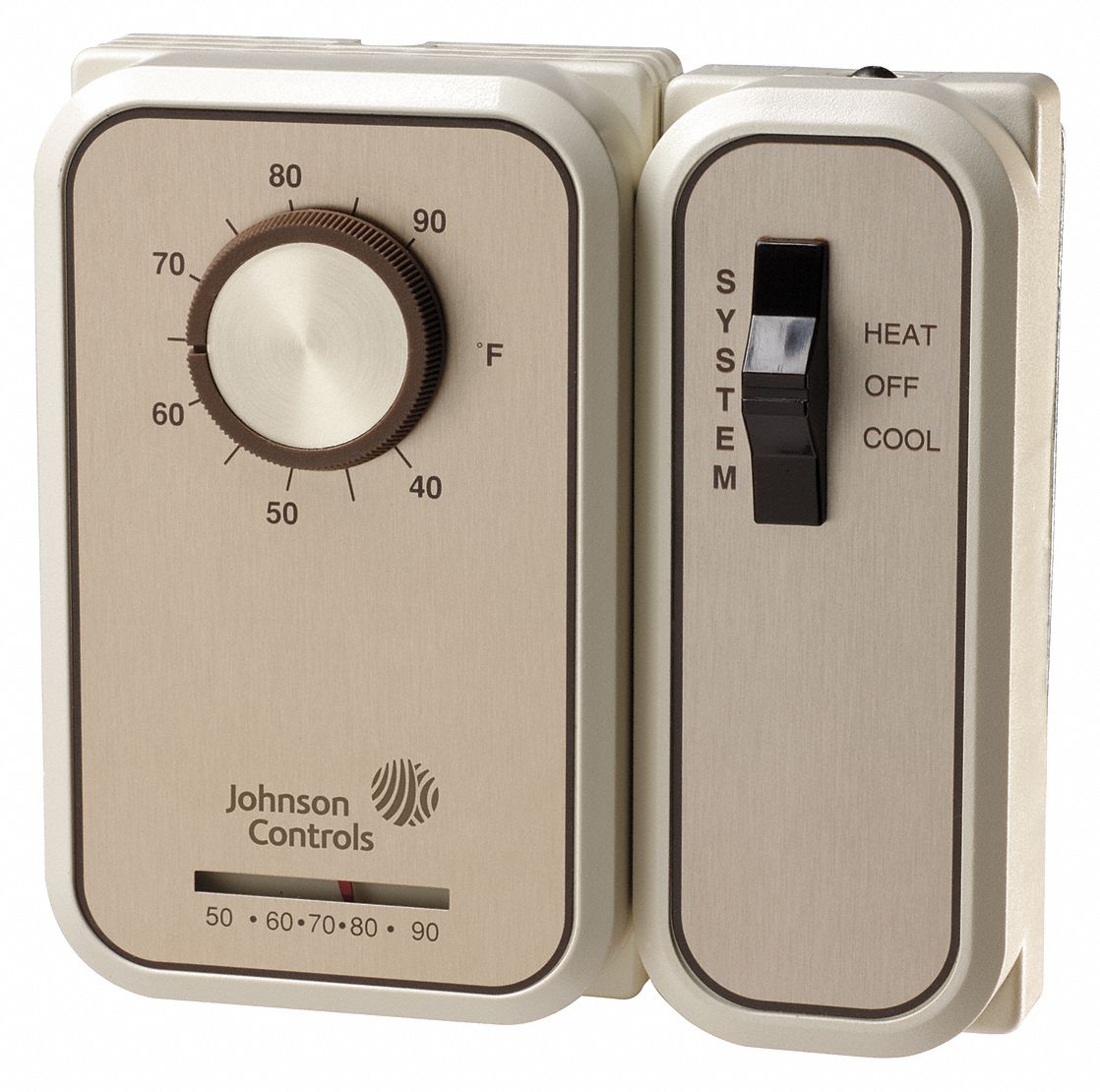 JOHNSON CONTROLS, Heat and Cool, CoolHeatOff, Line Volt Mechanical