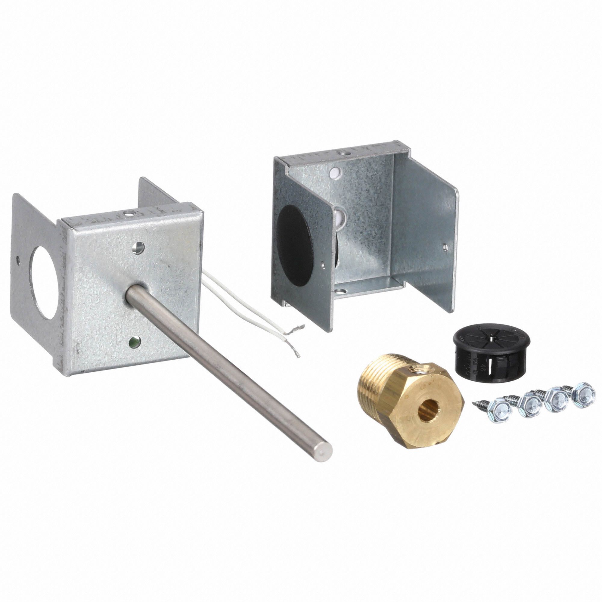 JOHNSON CONTROLS Temperature Sensor, Nickel 1k ohm, Well, Metal, 8 in