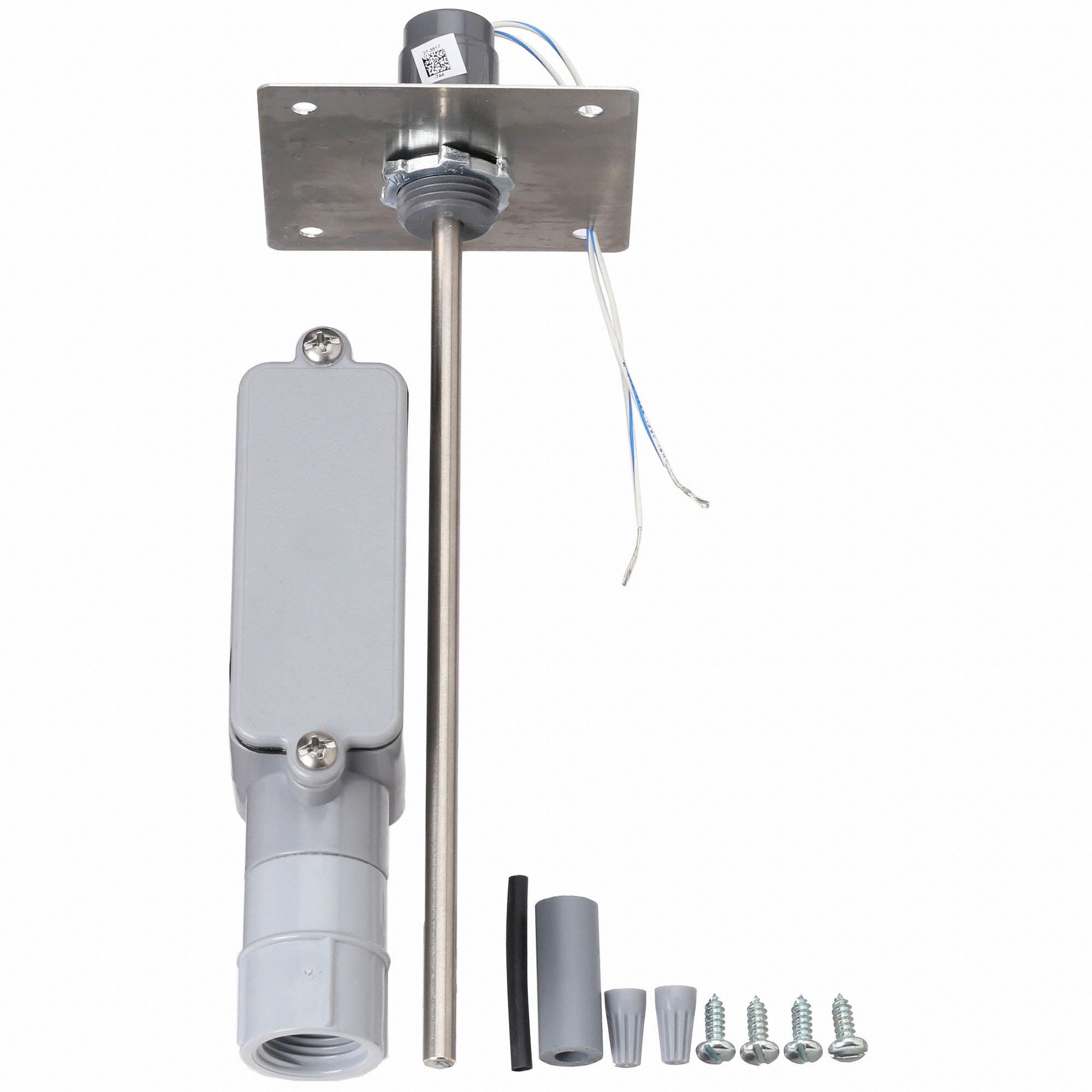 JOHNSON CONTROLS Temperature Sensor, Platinum 1k ohm, Duct Plastic 8 in