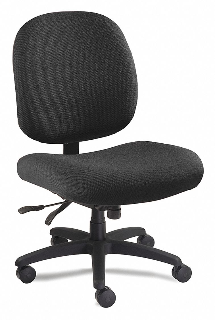 BEVCO BigandTall, BigandTall, Task Chair, Black, Fabric, 19 in to