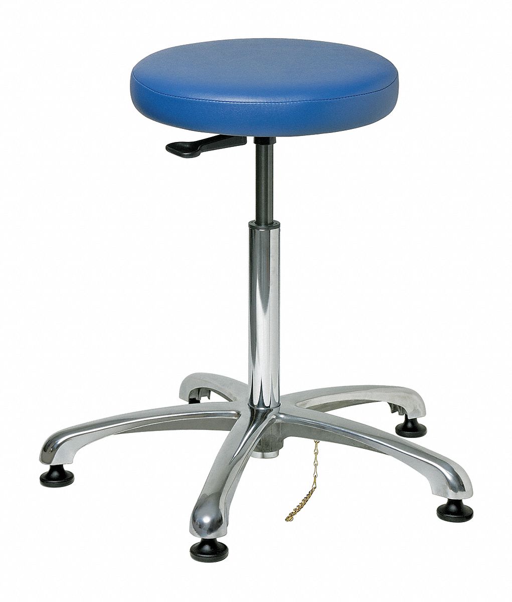 36P861 - ESD Stool Vinyl 21-1/2 to 31-1/2 In Blue
