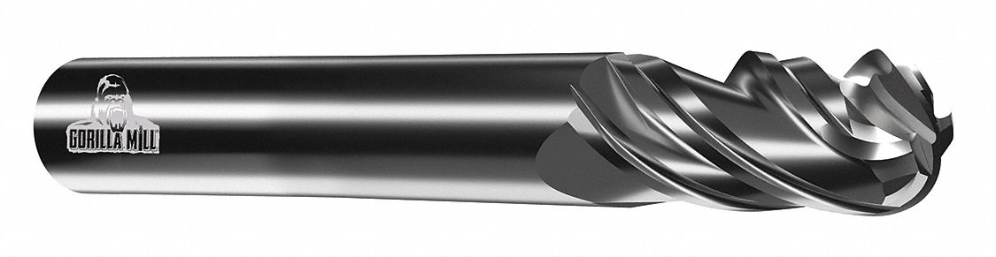 Ball End Mill, Single End, 1", Carbide