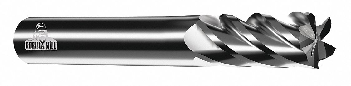 Sq. End Mill, Single End, Carb, 1/4"