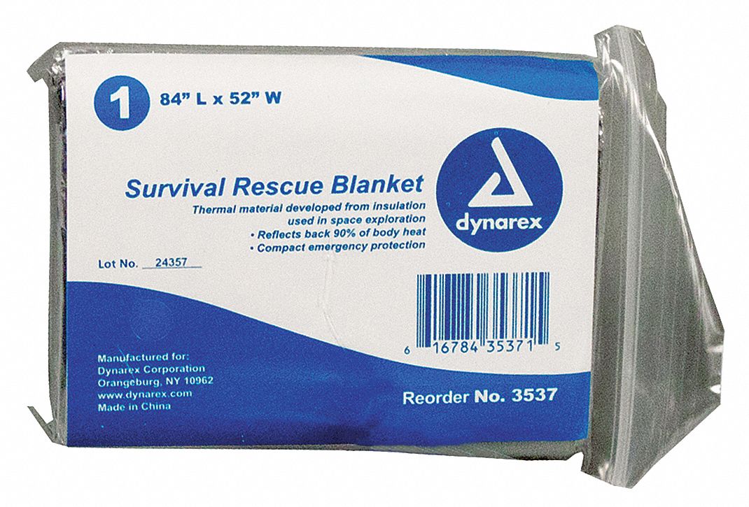 10 1 Pack of Dynarex Emergency Thermal Blankets #3537 