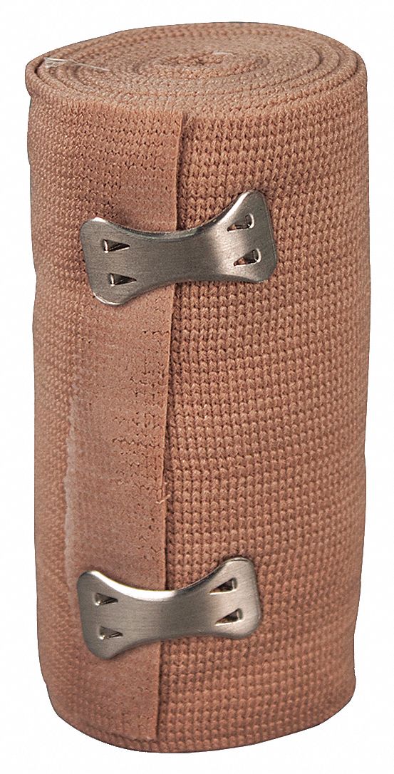 Elastic Bandage: 5 yd Dressing Lg, 4 in Dressing Wd, Fabric/Spandex, Non-Sterile, 50 PK
