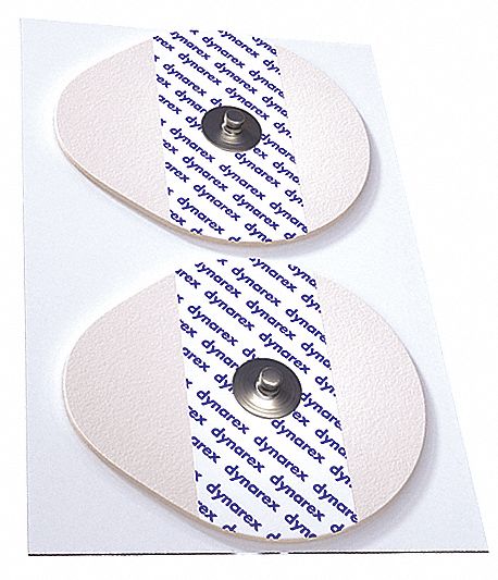 Snap Electrodes: 1.97 in Overall Dia, Foam, Adult, White, 600 PK