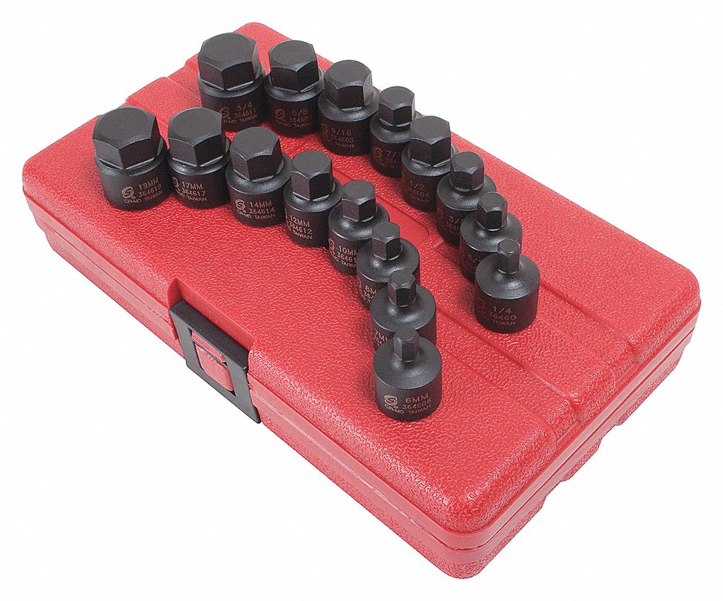 SOCKET HEX 3/8IN DR 6PC