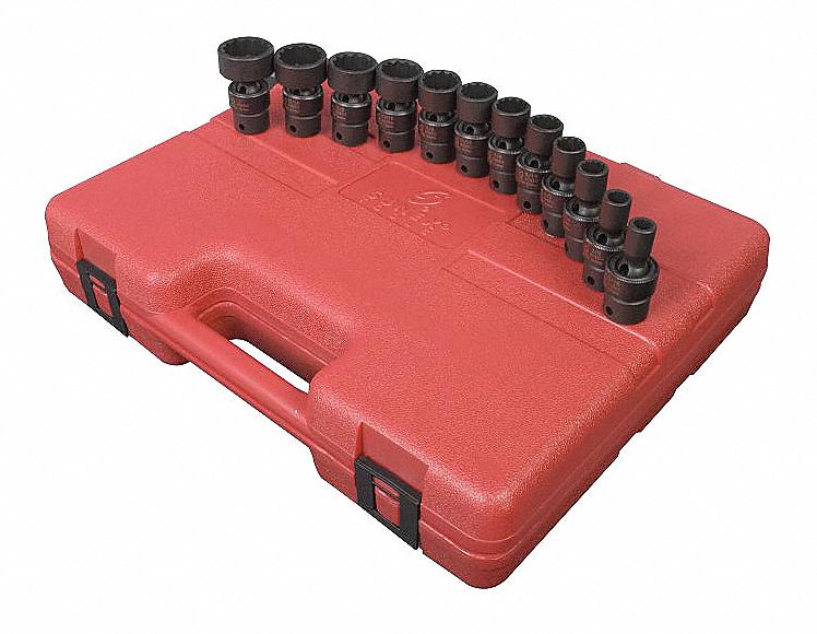 SUNEX SOCKET UNIV SAE 3/8IN DR 12PT 12PC - Socket Sets - SUN3690