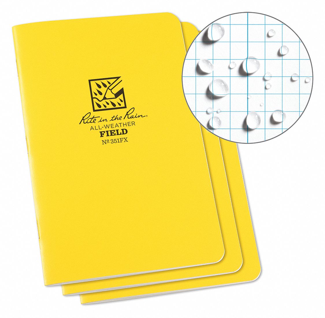 ALL WEATHER NOTEBOOK,WHITE PAPER,PK3