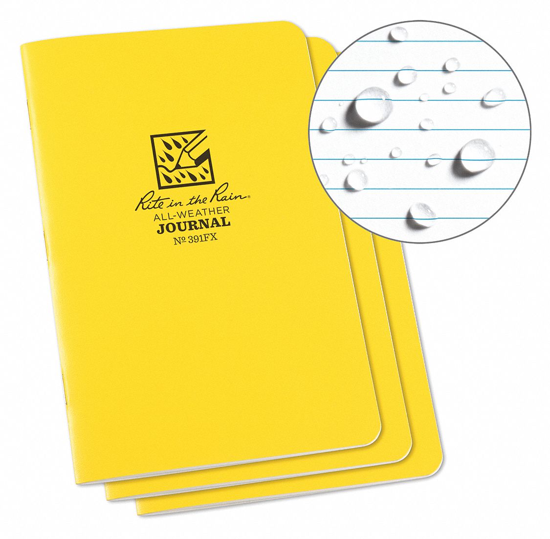 ALL WEATHER NOTEBOOK,HARDCOVER,PK3