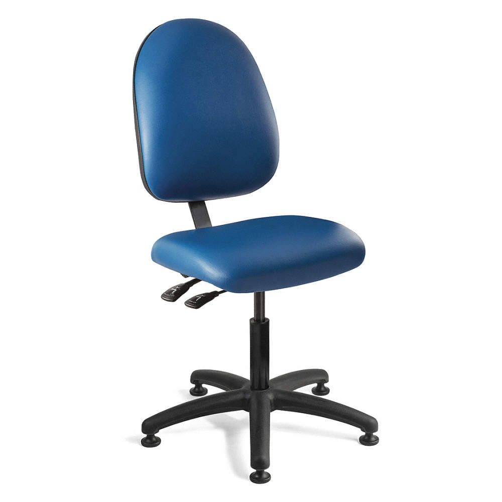 Bevco Blue Vinyl Executive Chair 19 Back Height 36r183 6003 Blv