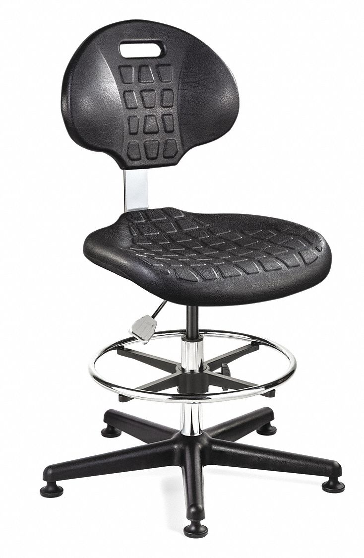 BEVCO Polyurethane Cleanroom Task Chair with 19 in to 26-1/2 in Seat