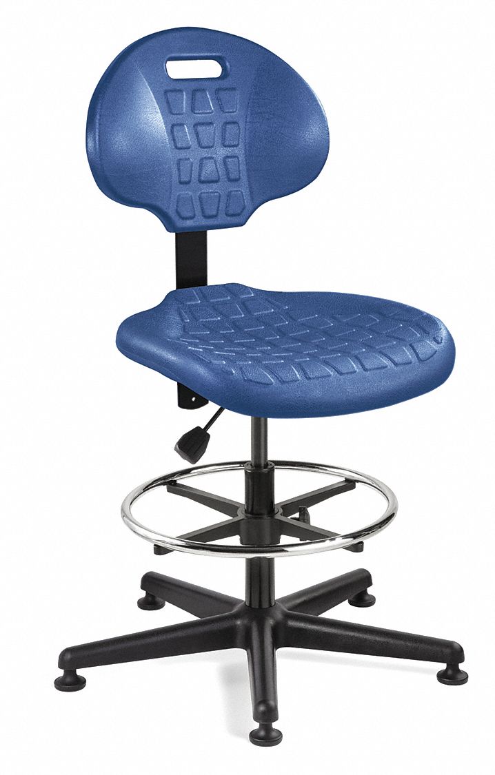 CLEANROOM POLY CHAIR,BLUE,19-26.5