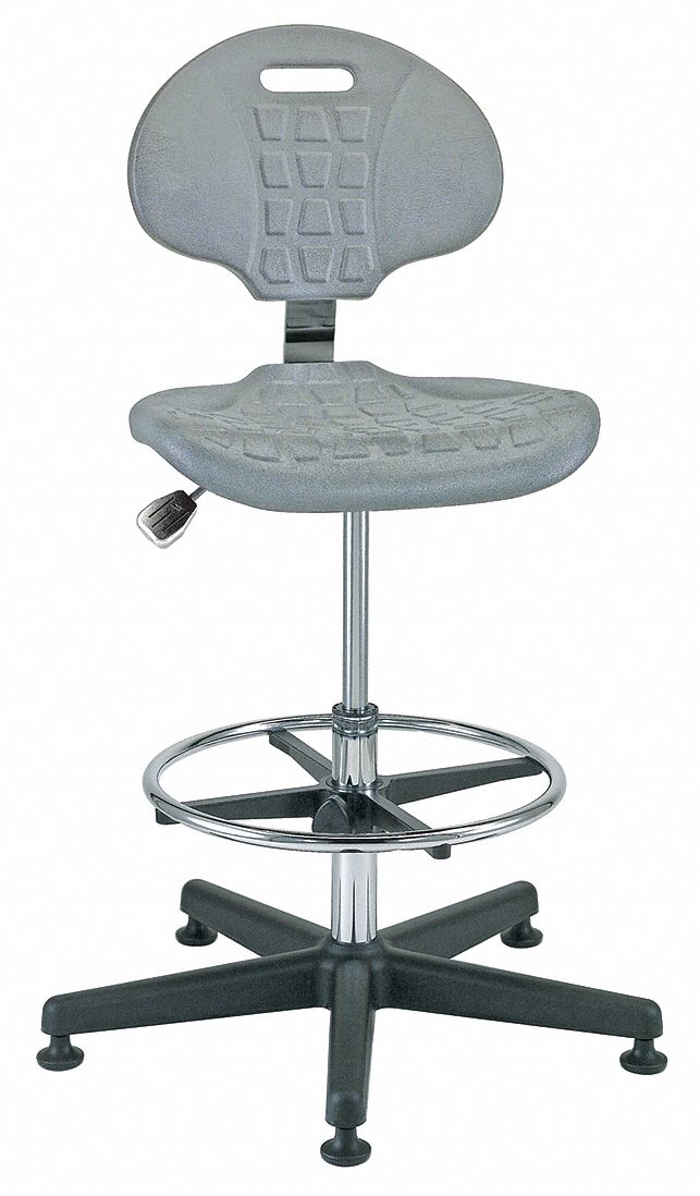 BEVCO CLEANROOM TASK CHAIR,POLYURETHANE,GRAY - 27472 - GUS36R261 ...