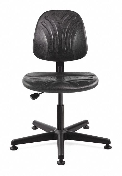 TASK CHAIR,POLY,BLACK,15" TO 20" SEAT HT