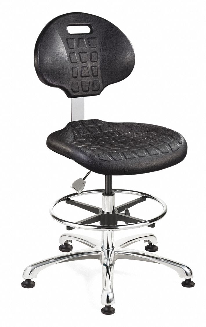 BEVCO, Black, Polyurethane, Drafting Chair 36R2977550BLK Grainger