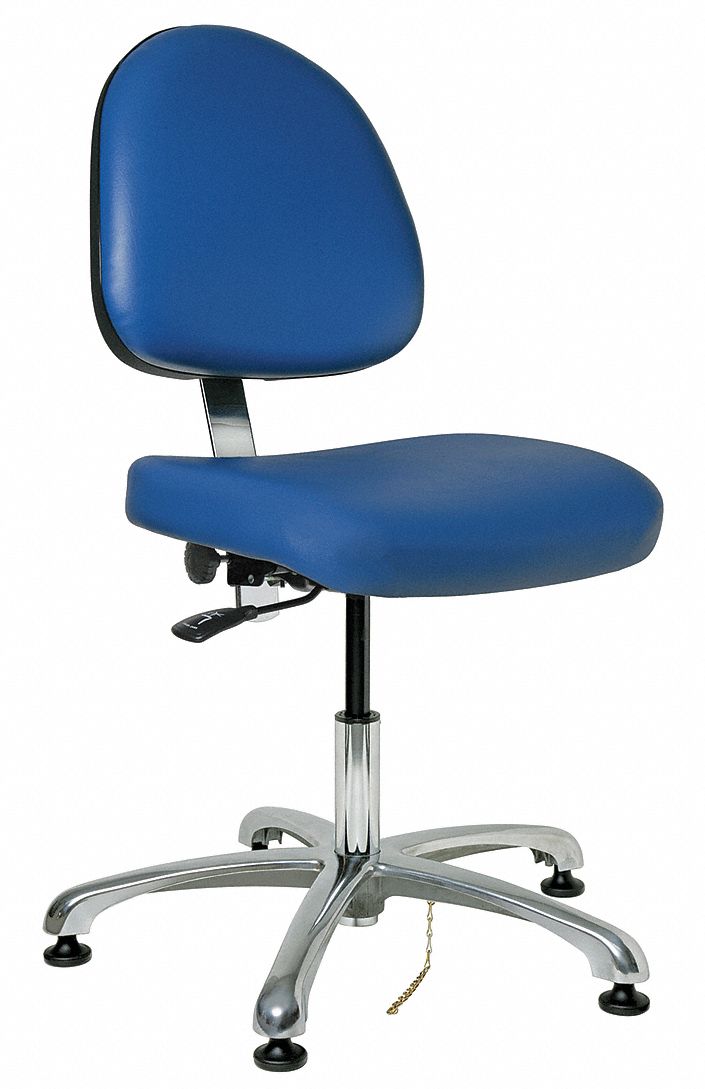 Vinyl ESD/Cleanroom Pneumatic Task Chair with 15 1/2 in to 21 in Seat