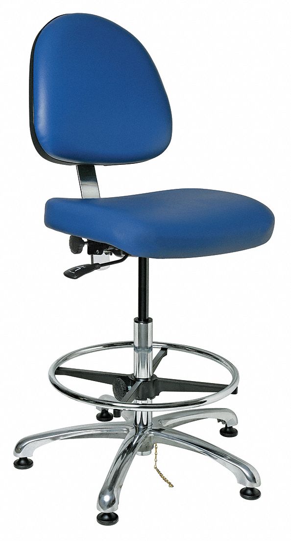 Vinyl ESD/Cleanroom Pneumatic Task Chair with 21 1/2 in to 31 1/2 in