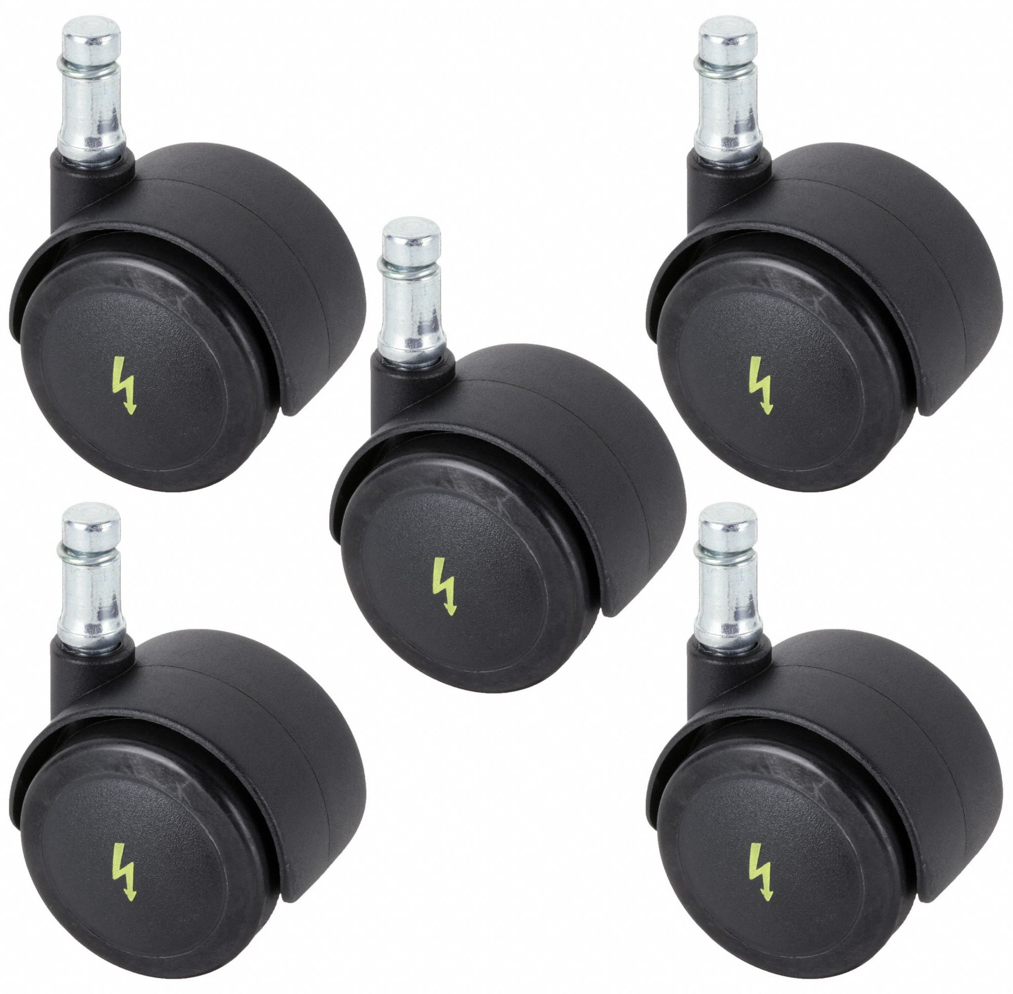 BEVCO, 2 in Wheel Dia., 550 lb, FrictionRing Stem Caster Kit 36R611IBCSESD Grainger